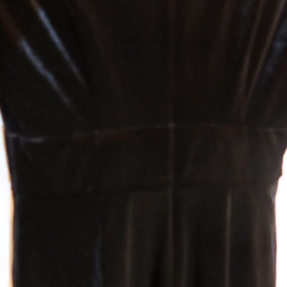 BROOKS BROTHERS velvet dress wrap black long sleeve flare 2 whimsigoth holiday - Picture 8 of 13
